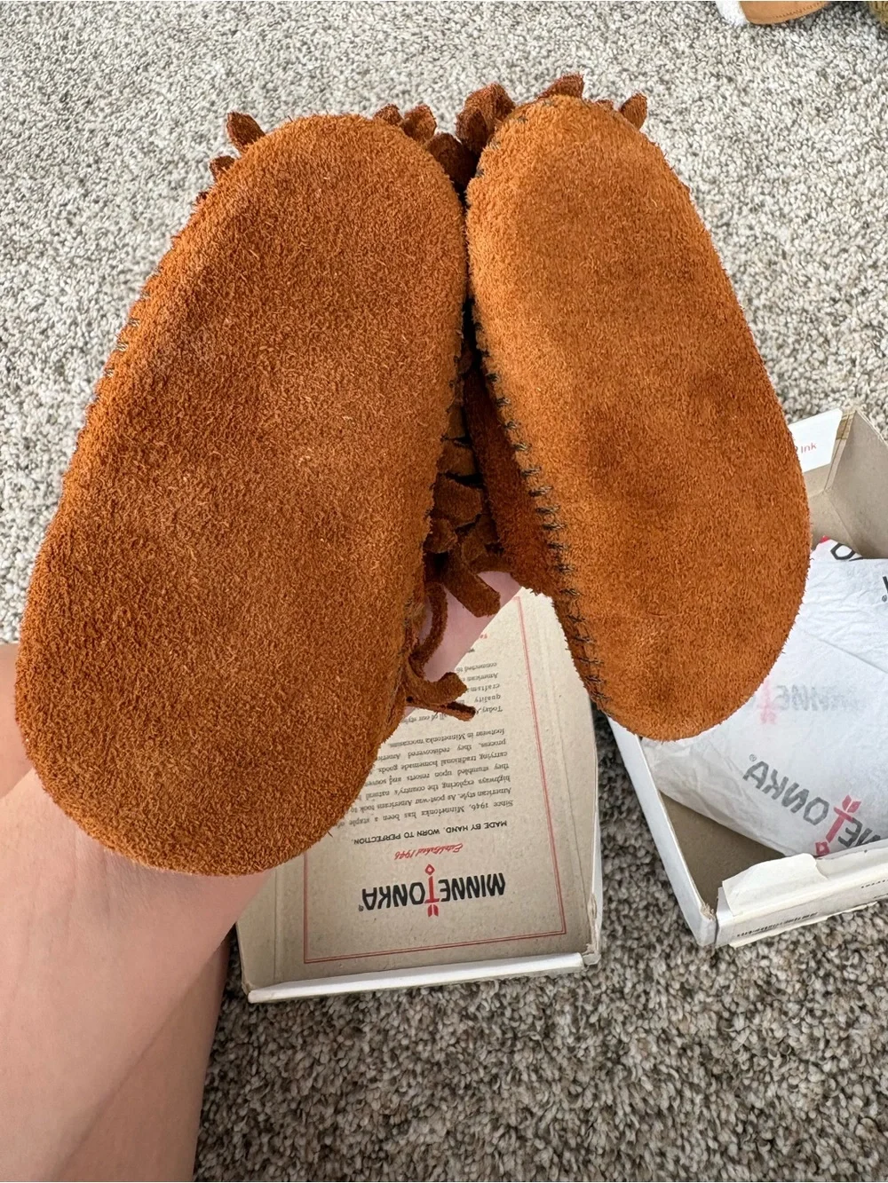 Minnetonka suede baby